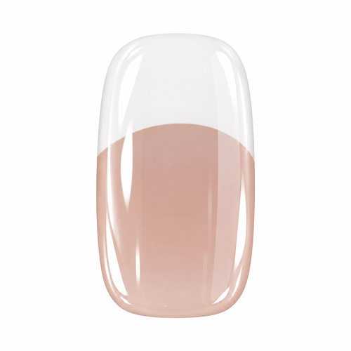 Nude French gel nail sticker