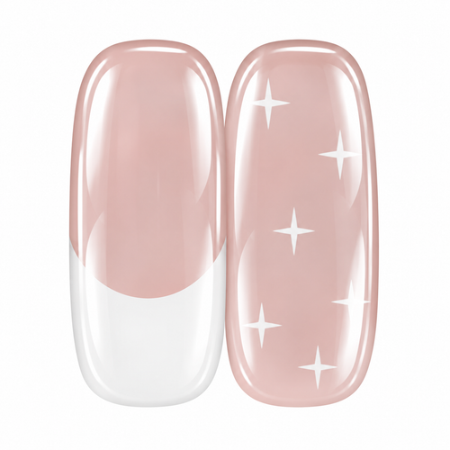 Celestial French gel nail sticker