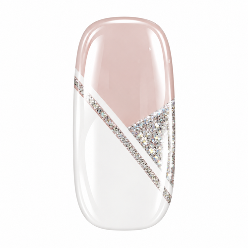 Silver Elegance gel nail sticker