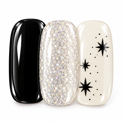 Midnight Glam gel nail sticker