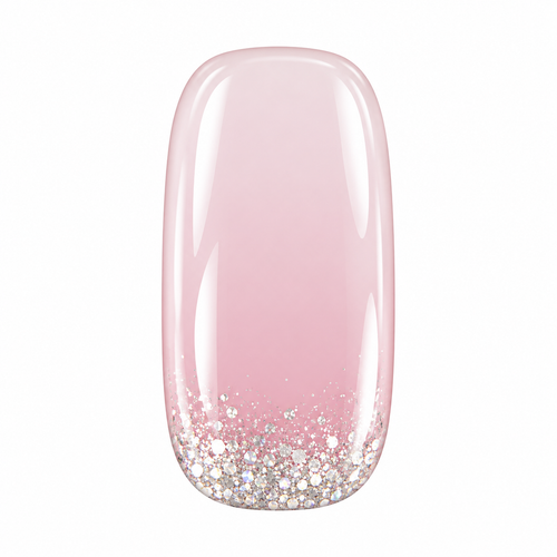 Blush Glitter gel nail sticker