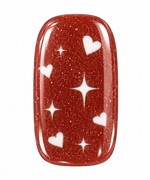 Ruby Starlight gel nail sticker