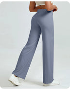 Silque™ Sculpt & Flow – High-Waisted Wide Leg Leggings