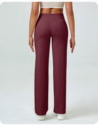Silque™ Sculpt & Flow – High-Waisted Wide Leg Leggings