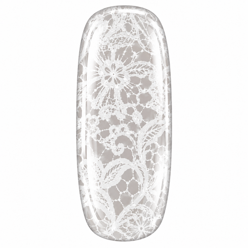 White Lace gel nail sticker