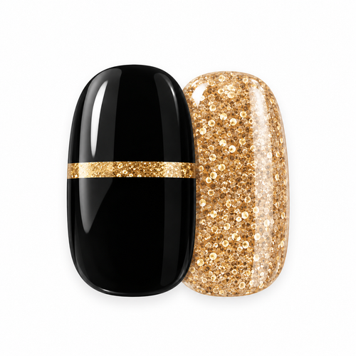 Golden Noir gel nail sticker