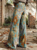 DAISY - Vintage Floral Wide-Leg Pants